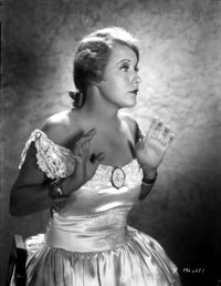 Grace Moore sideview photo print in silk gown