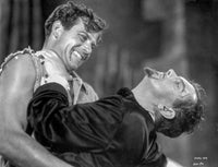 Black and white photo print of two men fighting from The Most Dangerous Game