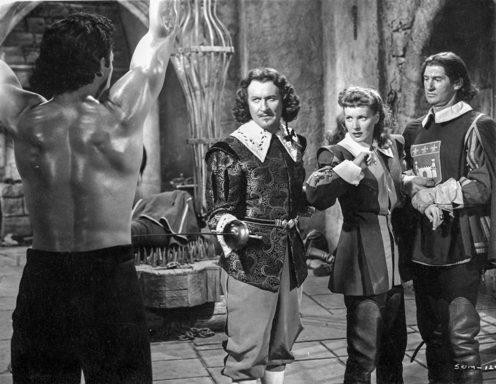 Photo print of a scene from At Sword's Point, showcasing classic cinema.