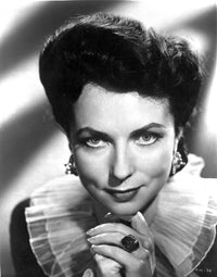 Agnes Moorehead Portrait Photo Print featuring her ring and earrings.