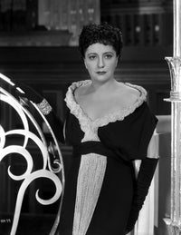 Helen Morgan in an off shoulder dress photo print