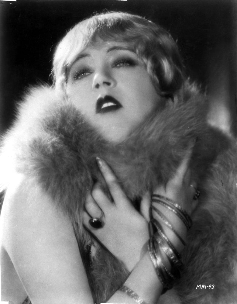 Mae Murray posed in fur coat portrait photo print