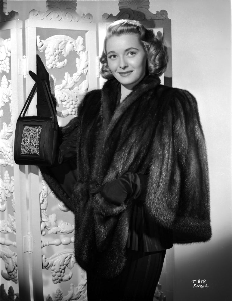 Patricia Neal Photo Print in a Furry Coat