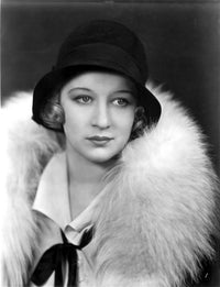Greta Nissen portrait photo print on a furry shawl, vintage Hollywood art.