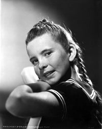 Margaret O'Brien Leaning on Two Hands Photo Print, vintage photography