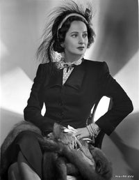 Merle Oberon Long Sleeve Sitting Photo Print on premium paper