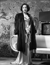 Merle Oberon wearing an elegant coat and dress photo print