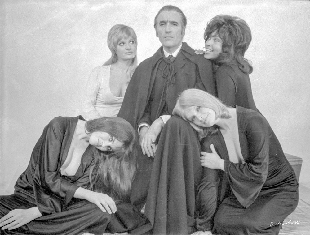 Dracula Ad '72 black and white group picture photo print