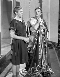 Photo print of a scene from Androcles and the Lion, depicting theatrical elements.