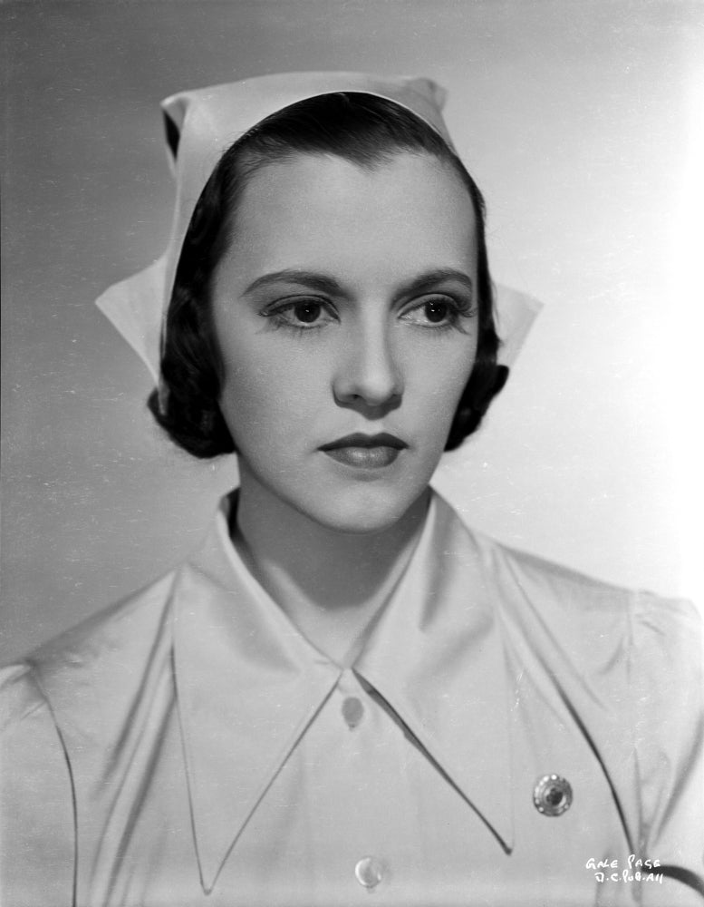 Gale Page Looking Away Portrait Photo Print showcasing classic beauty.