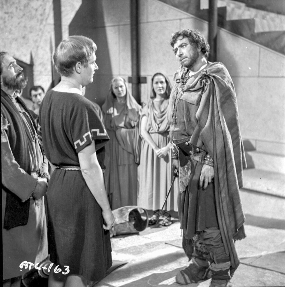 Androcles and the Lion scene photo print, perfect for home decor.