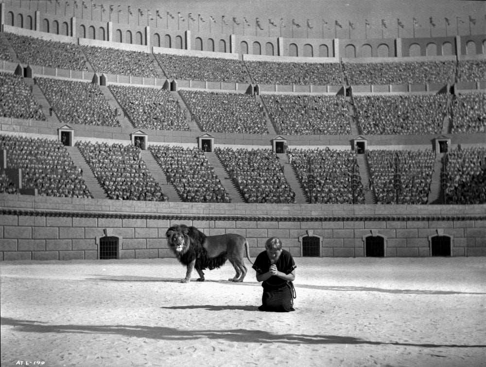 Androcles and the Lion photo print showcasing a classic scene.