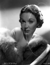Gail Patrick wearing a furry shawl photo print