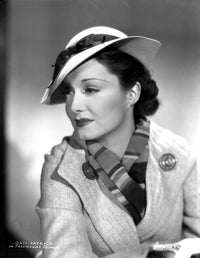 Gail Patrick Stripe Scarf Portrait Photo Print