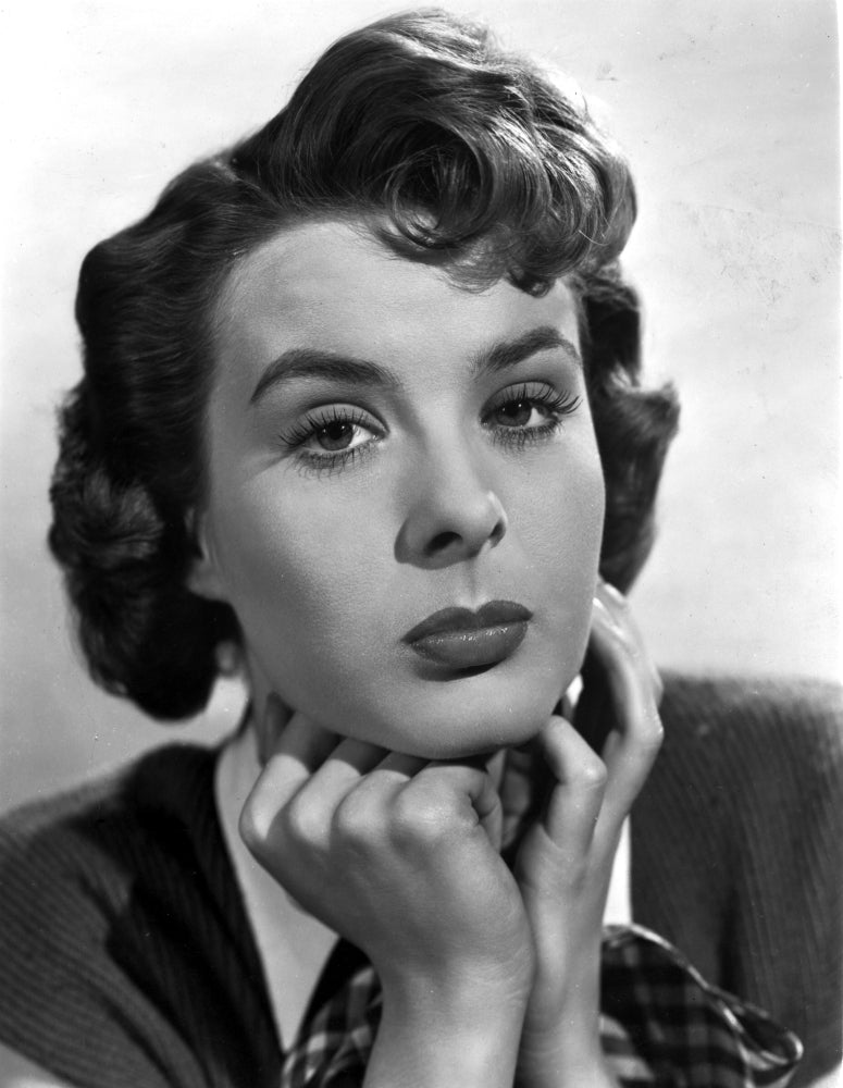 Jean Peters Leaning Face on Hands Photo Print