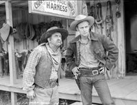 Texas Two Cowboy Men Serious Looking Photo Print showcasing two cowboys.