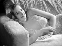 Ella Raines smiling photo print showcasing classic Hollywood glamour.