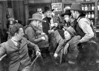 A scene from The Oklahoma Kid photo print showcasing classic western imagery.