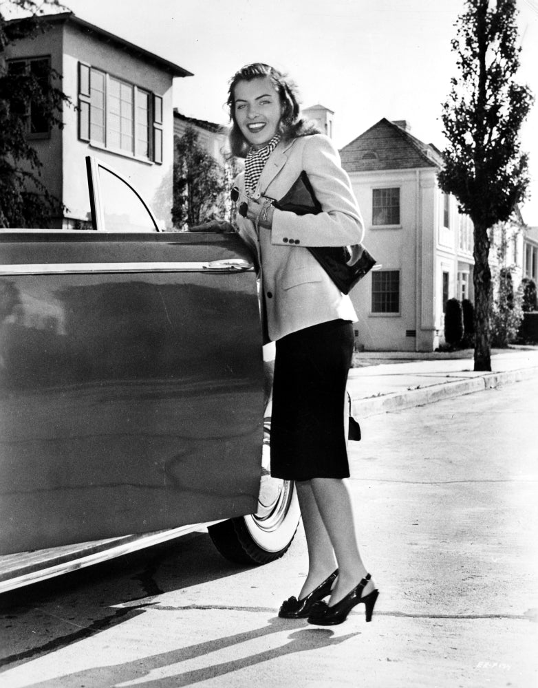 Ella Raines smiling photo print capturing classic Hollywood elegance.