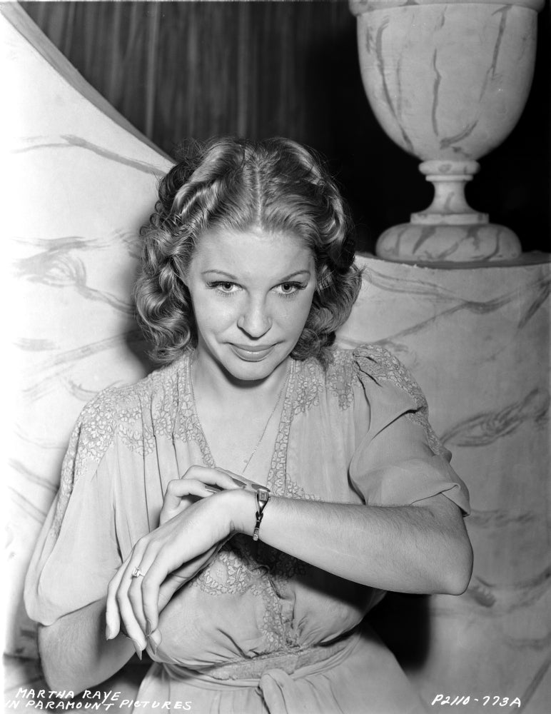 Martha Raye in an elegant lace dress photo print