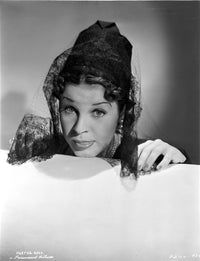 Martha Raye Veil on Head Portrait Photo Print showcasing classic Hollywood charm.