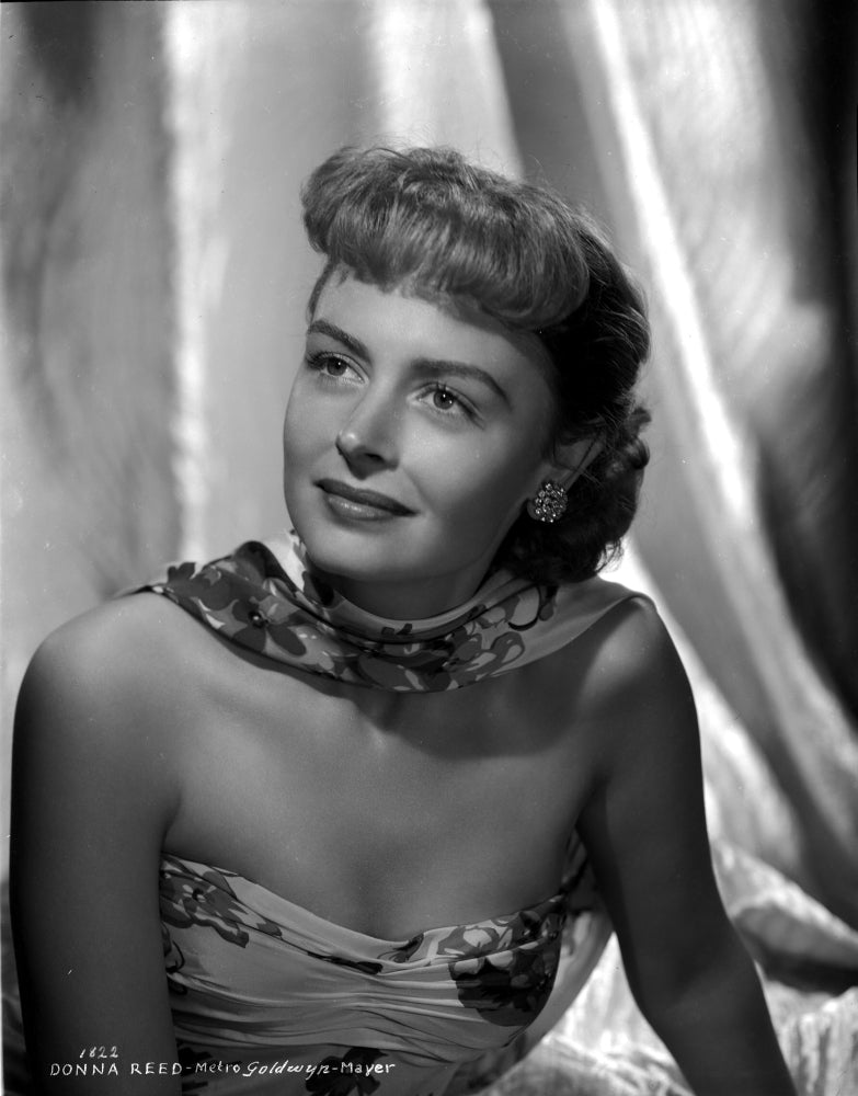 Donna Reed photo print showcasing classic Hollywood glamour