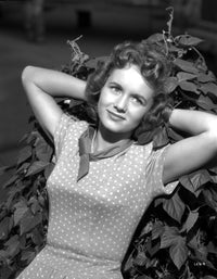 Debbie Reynolds in a polka dotted dress photo print