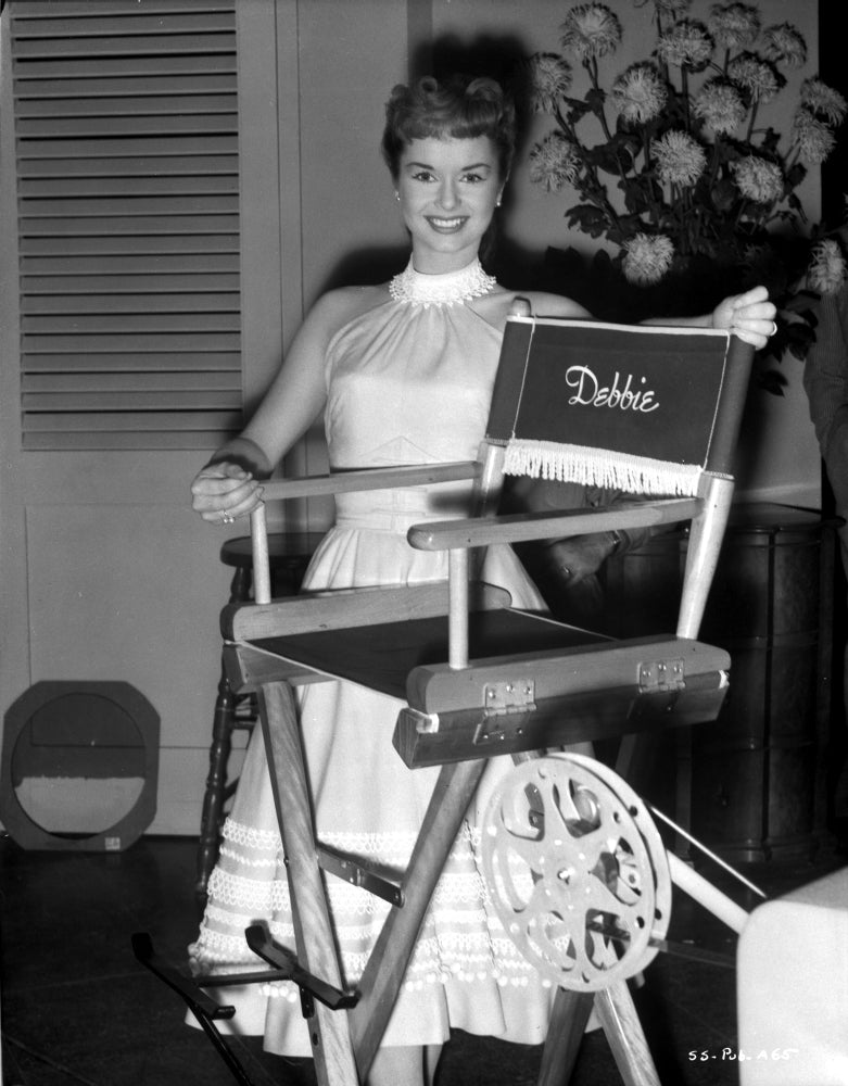 Debbie Reynolds smiling in a beautiful gown photo print.