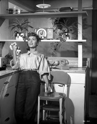 Debbie Reynolds leaning portrait photo print showcasing her elegance and charm.