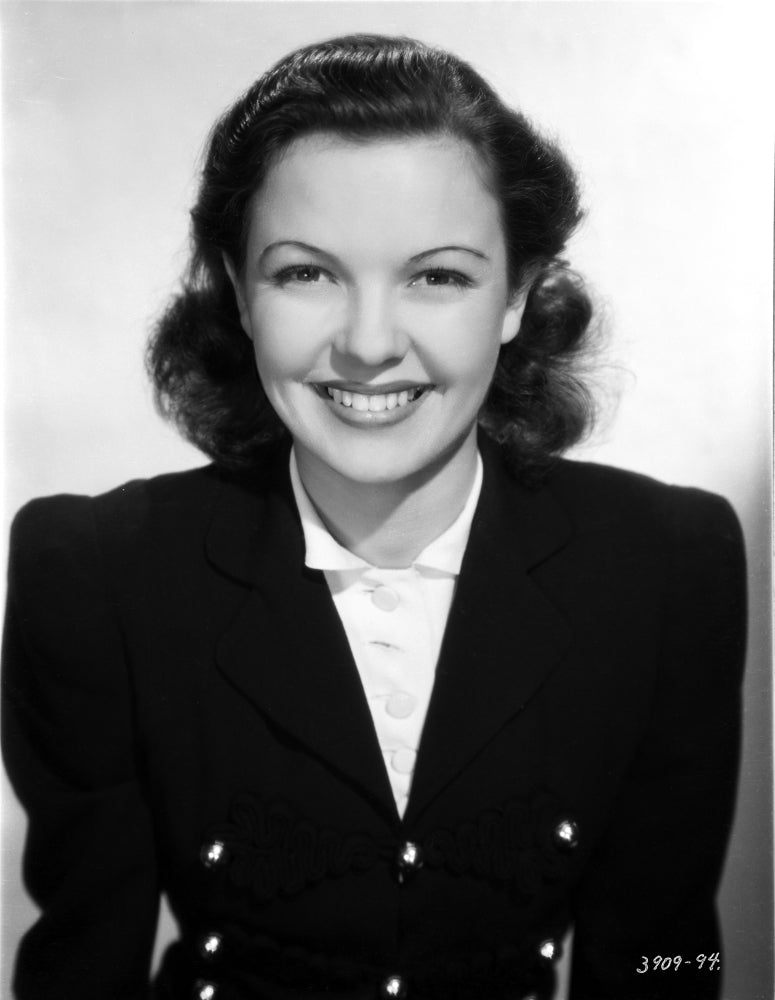 Marjorie Reynolds smiling photo print in a blazer