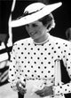 Princess Diana wearing a polka dot blouse photo print