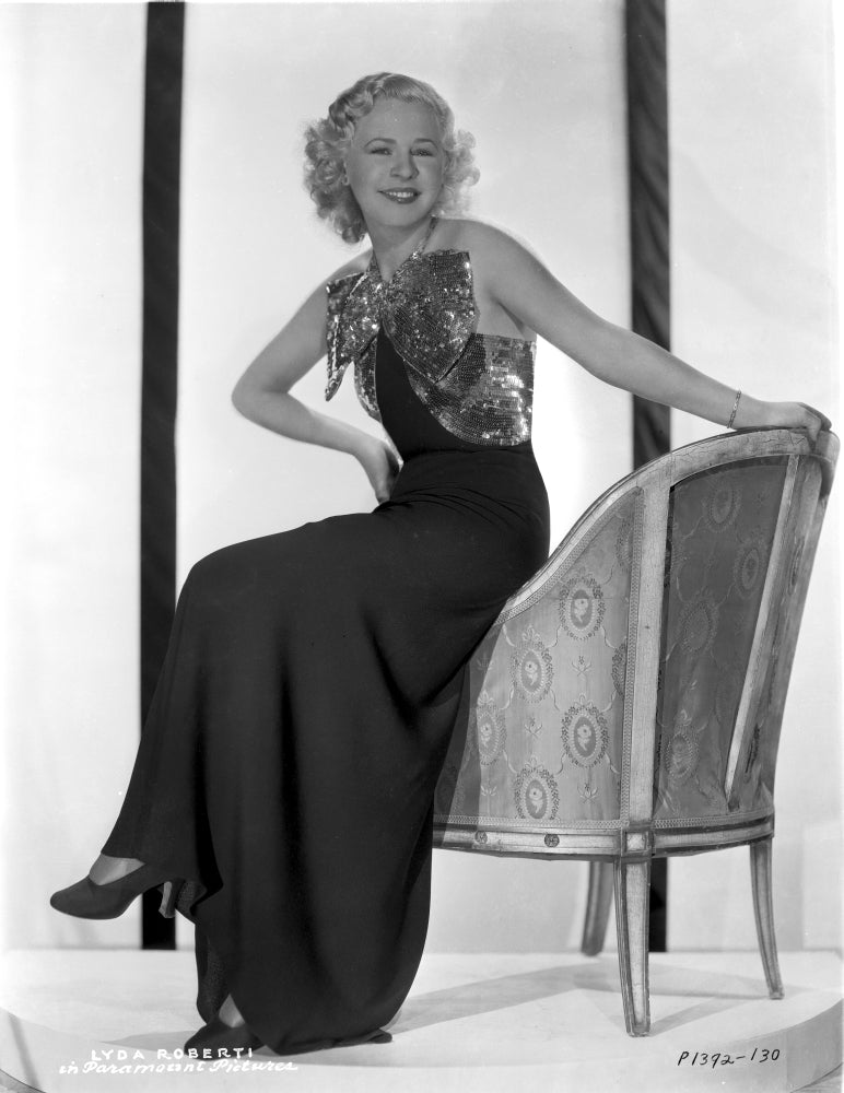 Lyda Roberti seated in classic pose photo print