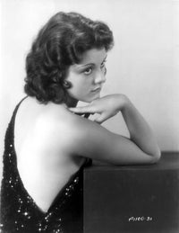 Lillian Roth portrait in backless black dress - classic photo print.