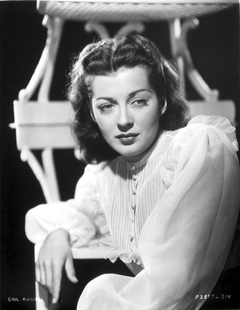 Gail Russell posed in white long sleeves photo print