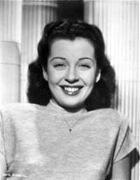 Gail Russell smiling in shirt with necklace photo print