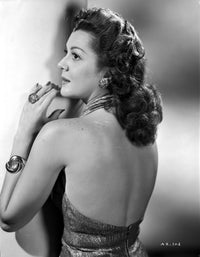 Ann Rutherford wearing a chic dress photo print