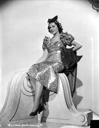 Ann Rutherford Seated Classic Photo Print showcasing vintage Hollywood elegance.