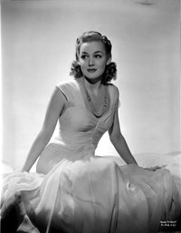 Photo print of Ann Sheridan in an elegant white gown