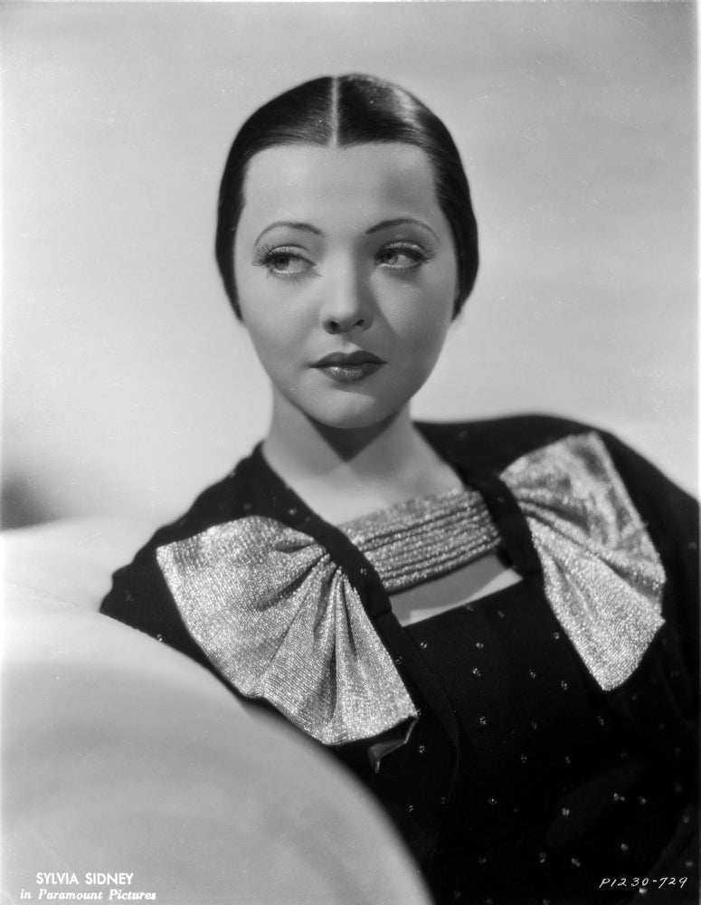 Sylvia Sidney in a classic black dress photo print