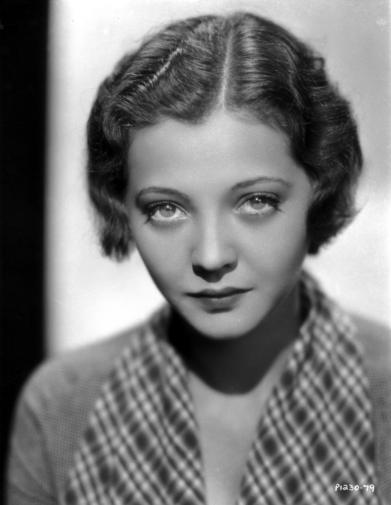 Sylvia Sidney wearing a printed collar blouse photo print.