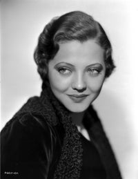 Sylvia Sidney wearing a black coat photo print