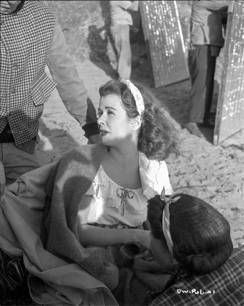 On the set of The Woman on the Beach photo print