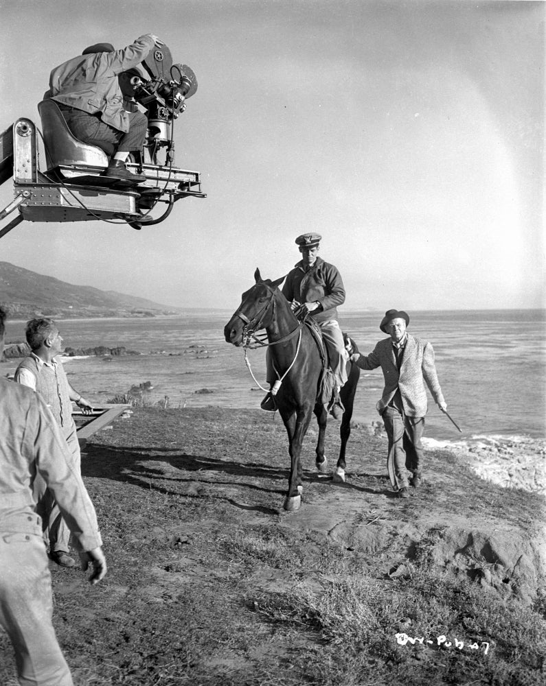 On the Set of The Woman on the Beach Photo Print showcasing classic cinema