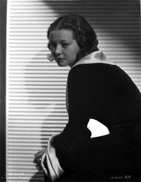 Sylvia Sidney elegant black dress photo print