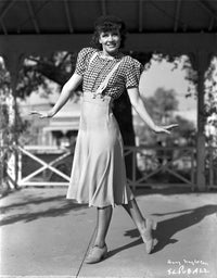 Penny Singleton posed in checkered blouse and skirt photo print