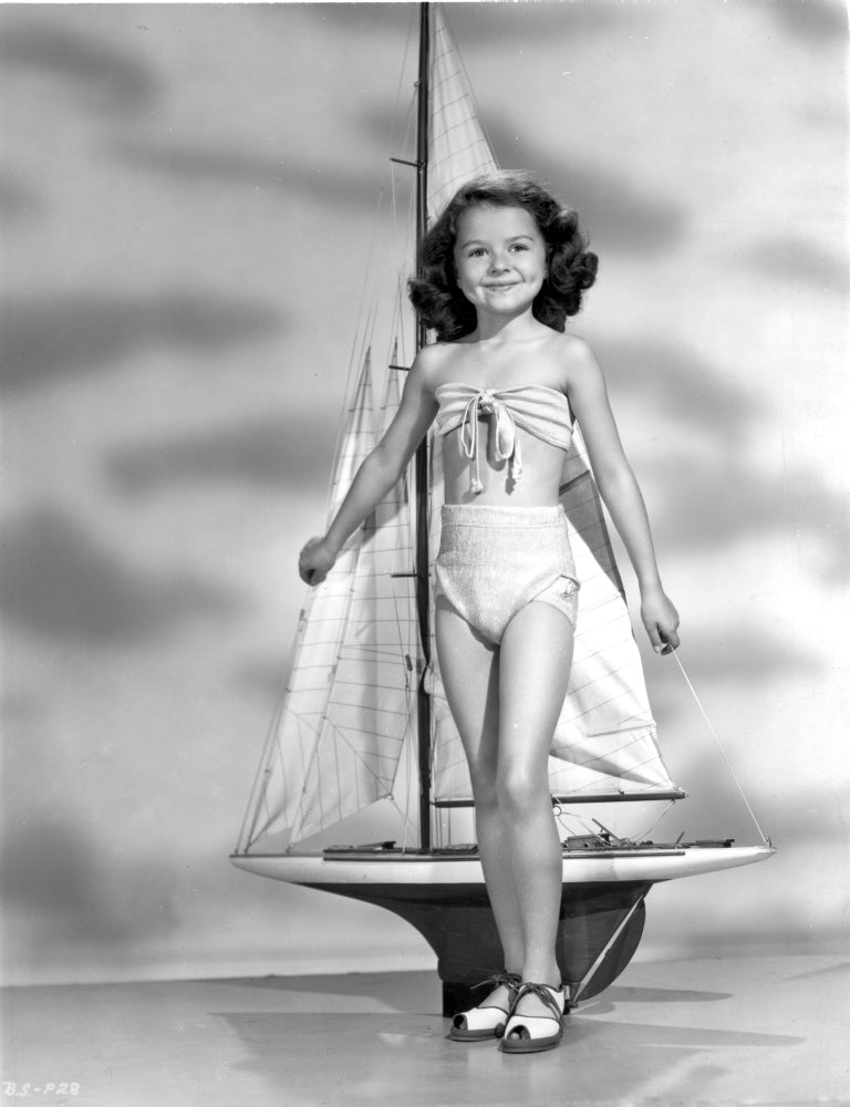 Beverly Simmons Swimsuit Pose Fine Art Photo Print in grayscale
