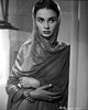 Jean Simmons Portrait in Grey Long Sleeve Dress and Sheer Shawl Photo Print