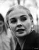 Jean Simmons Portrait in Grey Cotton Coat Photo Print