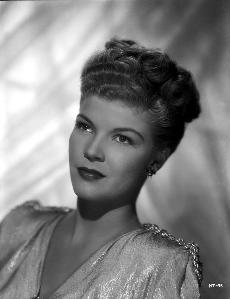 Helen Talbot in a Silk Dress Photo Print showcasing classic beauty.