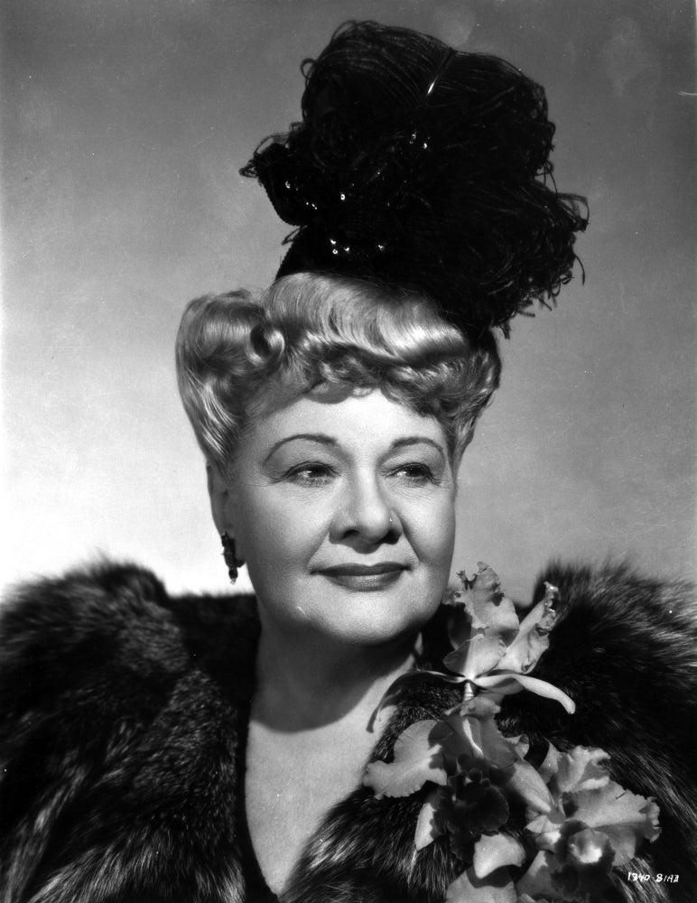 Classic portrait photo print of Sophie Tucker in an elegant dress.